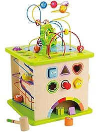 Hape Country Critters Wooden Activity Play Cube for Toddlers