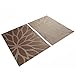 SICOHOME Placemats,Placemats for Table,Set of 4,Brown,Vinyl Kitchen Placemats,