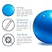Mini Exercise Ball for Yoga, Pilates, Barre, Fitness-Stability Ball Accessories for strengthening core Exercise (Blue, 7.5- inch)