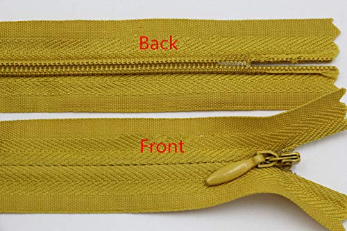 50pcs Long Nylon Invisible Zippers for DIY Sewing Back Dress Cushion Tailoring Accessories Tailor Tool (Red, 20inch) - Thumbnail 2