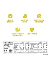 Cápsulas masticables Clif Bloks energizantes, Mora, 2.1 oz, EB6372, Margarita, 18, 18