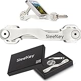 Smart Compact Key Holder Keychain - Gadget Pocket Organizer (Silver) Including Bottle Opener & Key Loop for Car FOB (Fits up to 22 Keys and Multitools)