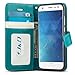 J&D Moto Z2 Force Edition/Moto Z2 Force Case, [Wallet Stand] [Slim Fit] Heavy Duty Protective Shock Resistant Flip Cover Wallet Case for Motorola Moto Z2 Force Edition/Moto Z2 Force - Aqua