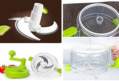 TENTA TENTA KITCHEN Tenta Kitchen 3.2-Cup/800ml Hand Crank Food Processor/Manual Food Chopper/Meat Grinder/Vegetable Dicer And Mincer/Fruit Blender With Egg Separator