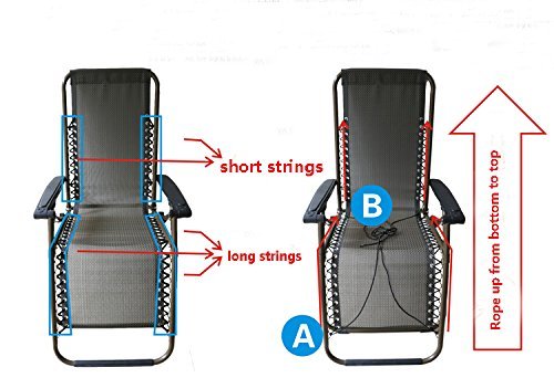 image for Do4U Universal Replacement Laces Premium Bungee Cords for Zero Gravity