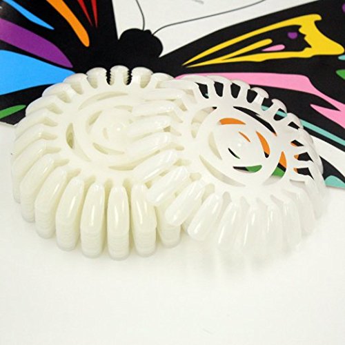 Beauticom (Quantity: 10 Pieces Wheel) Nail Art 24 Tips Display Wheel for Practicing Nails or Displaying Nail Art Work