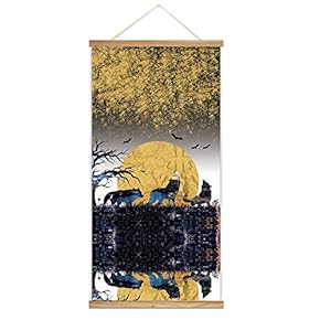 Wooden Framed Hanging Poster Nordic Style Nature Landscape Wall Picture Canvas Artwork for Home Decoration Ready to Hang - 18"x36"