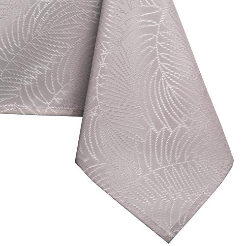 AmeliaHome Lotus Effect Water-Repellent Polyester Tablecloth Powder Gaia 140 x 200 cm Oval
