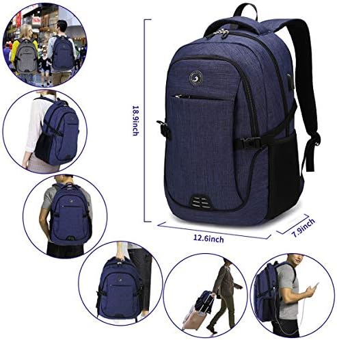 SHRRADOO Durable Waterproof Anti Theft Laptop Backpack Travel Backpacks Bookbag with usb Charging Port for Women & Men School College Students Backpack Fits 15.6 Inch Laptop Royal Blue 7 SHRRADOO Durable Waterproof Anti Theft Laptop Backpack Travel Backpacks Bookbag with usb Charging Port for Women & Men School College Students Backpack Fits 15.6 Inch Laptop Royal Blue