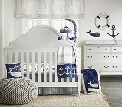 pink whale crib bedding