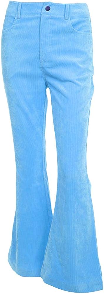 Mujer Pantalones De Pana Pantalones De Campana Cintura Alta Color