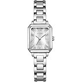 CILOA Watches for Women Small Vintage Rectangular Case Roman Numeral Dial Stainless Steel Bracelet Water Resistant Adjustable