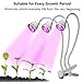 LED Grow Light for Indoor Plant, Lxyoug 15W Grow Lamp,3-Head Divide Control Adjustable Gooseneck, Professional for Seedling Growing Blooming Fruiting