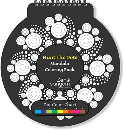 Zen Sangam - Dots Mandala Colouring Book - Young Adults and Kids - Book 1