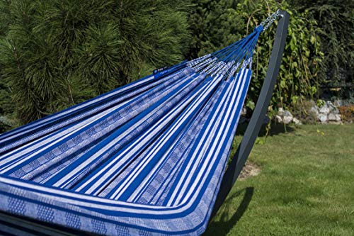 Potenza Outdoor Hängematte Mit Gestell Für 2 Personen Pereira 100% Baumwolle Hängematte XL 220x140 160kg… – Bild 3