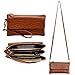 Befen Cell Phone Crossbody Wallet Purse, Women Small Leather Crossbody Cell Phone Pouch Bag - Fit iPhone Xs Max (Brown)