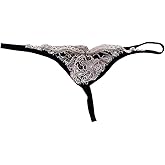 BTREEFLO Men's Lace Thong Sissy Panties G-string Sexy Sheer Mesh Bikini Briefs Low Waist Underwear Sissy Pouch Lingerie