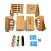 TIME4DEAL 8pcs Skate Park Kit Ramp Parts for Fingerboard Mini Finger Skateboard Fingerboards Ultimate Parks