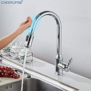 JYHW Fregadero de cocina Sensor inteligente Grifo Montaje en cubierta