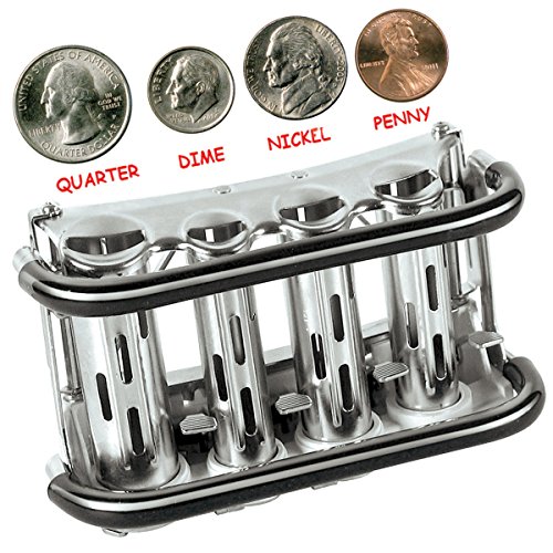 McGill Four Barrel Changer with Bumper, Holds 38 Quarters/56 Dimes/37 Nickels/49 Pennies (MCG10)