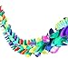 Maxdot 3 Pieces 9 Feet Long Tropical Multicolored Paper Tissue Garland Flower Banner for Luau Hawaiian Party Supplies