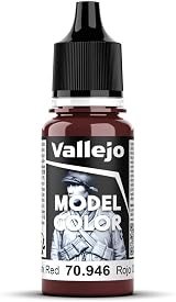 Vallejo Model Color Dark Red 18 ml Acrylic Paint Self-Leveling Brush Ready