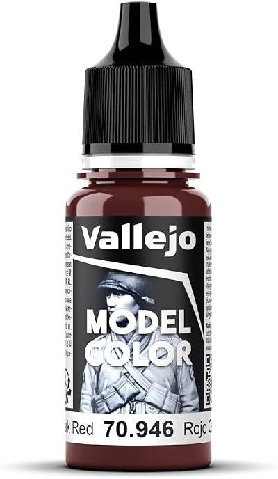 Vallejo Model Color Dark Red 18 ml Acrylic Paint Self-Leveling Brush Ready