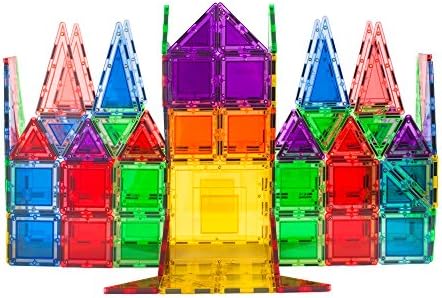 MagVision Toys 104-Piece Magnetic Tile Building Set