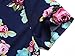 HUHOT Sundresses for Women Casual Summer Short Sleeve Round Neck Floral Casual Skater Dress (Blue Flower-17, Medium)