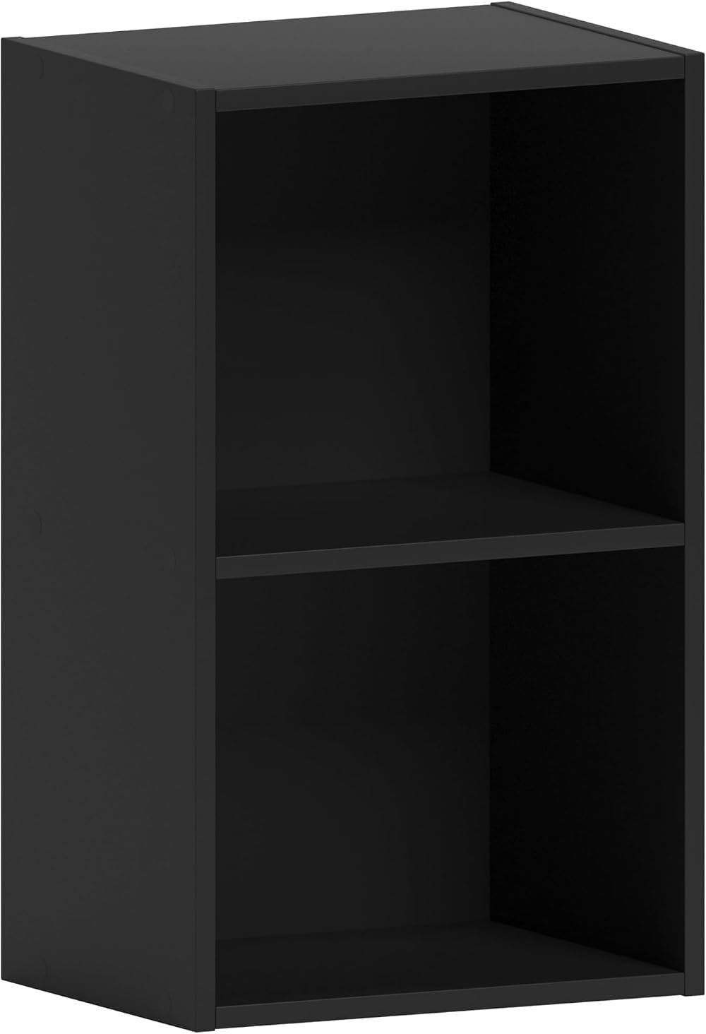 Vida Designs Oxford 2 Tier Cube Bookcase Black Wood Shelving Unit
