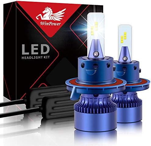 代引き不可 Winpower H13 Led ヘッドライト バルブ 車用 小型 高輝度 Dc12 24v 取付簡単 純正交換 2個セット 70lmx2 6500k 2年保証