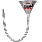 BILITOOLS 26.2" Long Oil Funnel for Automotive Use, Transmission Funnel | Long Neck Flexible Metal Spout with Narrow Tip &amp; Filter for Oil &amp; Transmission Fluid in Hard-to-Reach Fill Ports