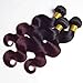 Brazilian Human Hair Bundles 16 18 20 Inch 1b 99j Silky Top Hair Ombre Dark Burgundy Weave Sew In Hair Extensions Red And Black Wine Human Remy Soft Wavy Hair Two Tone Weft Mixed Length Cheap