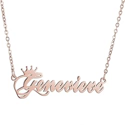 SKQIR Personalized Name Necklace Rose Gold