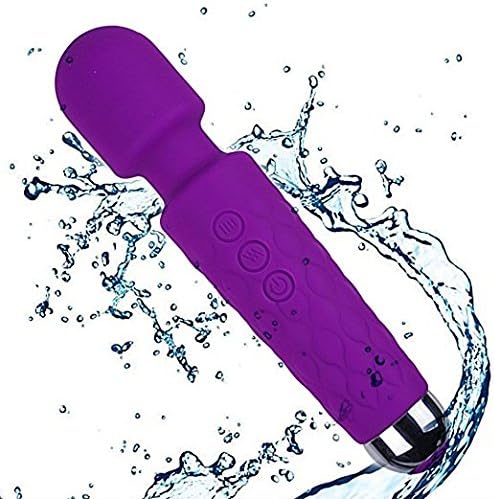 Cordless Wand Massager for Back Neck Shoulder with 8 Powerful Speeds &amp; 20 Vibration Modes ,Rechargeable Handheld Personal Wand Massager by Whisper Quiet&amp; Waterproof