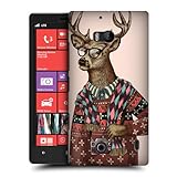Head Case Designs Deer Hipster Animals in Sweaters Protective Snap-on Hard Back Case Cover for Nokia Lumia 930 Icon 929