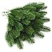 wonuu 25pcs Artificial Pine Green Leaves Needle Garland for Christmas Embellishing and Home Garden Decor, 11x4.7 Inches(Green-25 Pack)