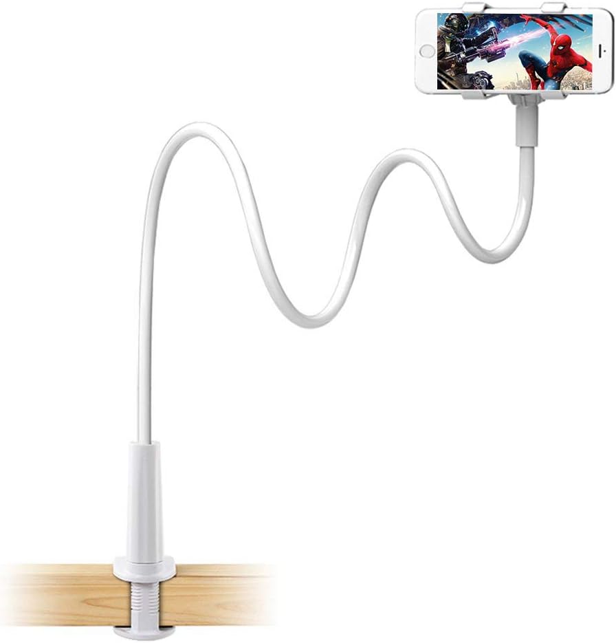 Cell Phone Holder, Enllonish Universal Holder Clip Lazy Bracket Flexible Clamp Long Mount for iPhone 6 plus, GPS Devices, Fit Desktop Mobile Stand for Bedroom, Office, Bathroom(Holder For Phone)