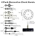 EMOON 2 Pack Wall Clock Movement Mechanism with 4 Pack Clock Hands, Silent Sweep Quartz Clock Motor Kit, for Clock Repair DIY Replacement, Custom Clock (Shaft Length 3/4 in)