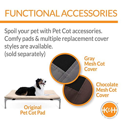 K&H Pet Products Cooling Elevated Dog Bed Outdoor Raised Dog Bed with