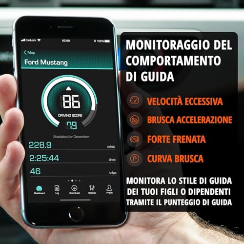 CARLOCK BASIC: Car Anti-Theft, Real Time GPS Tracker with Smart Phone Alarm System, Device and App, Accurate and Easy to Use