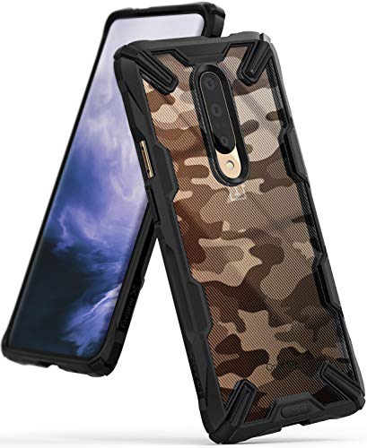 Ringke Fusion-X Designed for OnePlus 7 Pro Case Back Cover Transparent [Military Drop Tested Defense] PC Back TPU Bumper