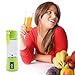 [Upgraded Version] USB Juicer Cup by BHUATO, Portable Juice Blender, Household Fruit Mixer - Six Blades in 3D, 380ml Fruit Mixing Machine for Superb Mixing (Green)…