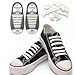 Homeout 1 Set(16pcs) No Tie Silicon Shoelaces - Colorful (White, 16pcs/Adults)