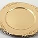 Koyal Wholesale Vintage Charger Plate, Gold (Pack of 4)