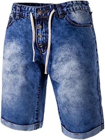 BUYZGDWE Mens Denim Shorts NEW Fashion Summer Regular Jeans Short Men Knee Length Short Gray XXL