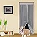 Magnetic Screen Door with Heavy Duty Mesh & Full Frame Stickers,Aopet Hands Free Mesh Curtain,Magic Breeze Door Net, Keep Bugs Out Fly Screen 35