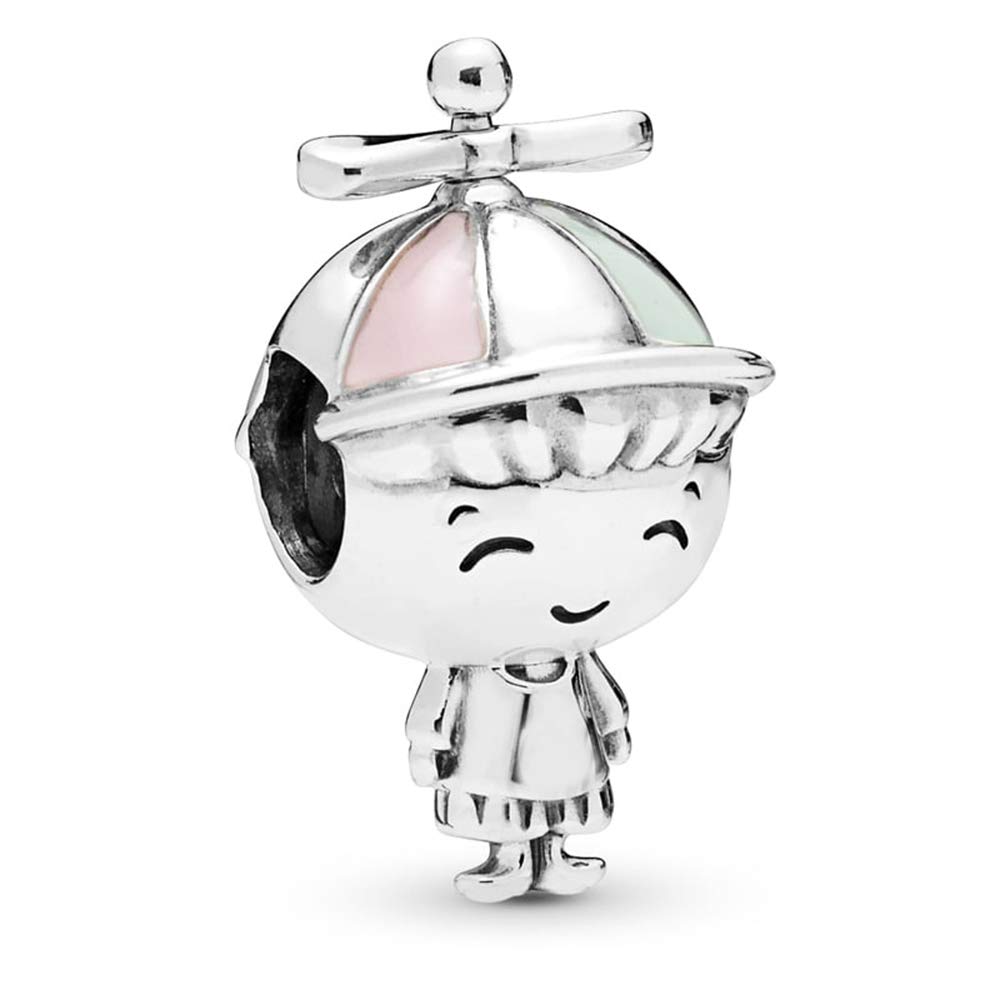 FGT Little Boy Charm for Bracelets Necklaces Pendants Sterling Silver Women Baby Son Mum Sister Boys Girls Daughter Grandson Mothers Day Birthday Brother