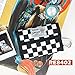 Rough Enough Canvas Big Travel Men Women Wallet Credit Card Holder Coin Purse Pouch Case Organizer with Zipper and Checkerboard Checker Pattern Black White for Outdoor Sport School Boys Girls