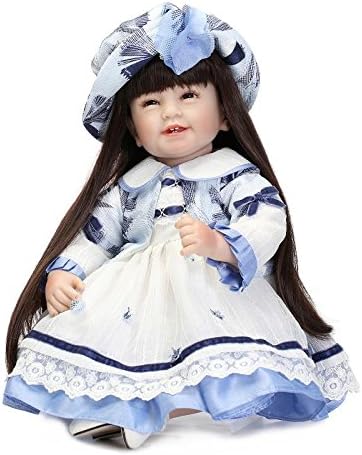 Npk Collection Reborn Tollders Girl人形ブラックロングヘアリアルなシリコン新生児ベビーガール人形22 Npk Collection Reborn Tollders Girl人形ブラックロングヘアリアルなシリコン新生児ベビーガール人形22